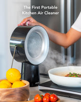 AirHood Campana extractora con cable | Extractor de cocina portátil con 2 filtros de aire de carbón activado y filtro de aceite de acero inoxidable | Fácil de limpiar - Ideal para uso en estufa en